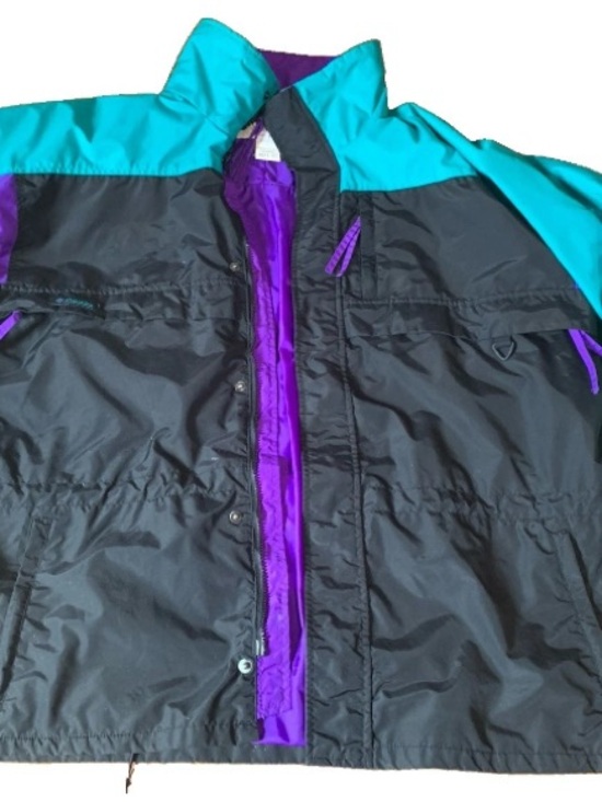 Columbia Other - Vintage Columbia Sportswear Windbreaker Jacket Mens XL Teal Navy Colorblock 90s